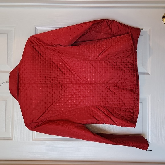 TALBOTS dotted full zip jacket. Size 8.  Beautiful  color. - Picture 5 of 9